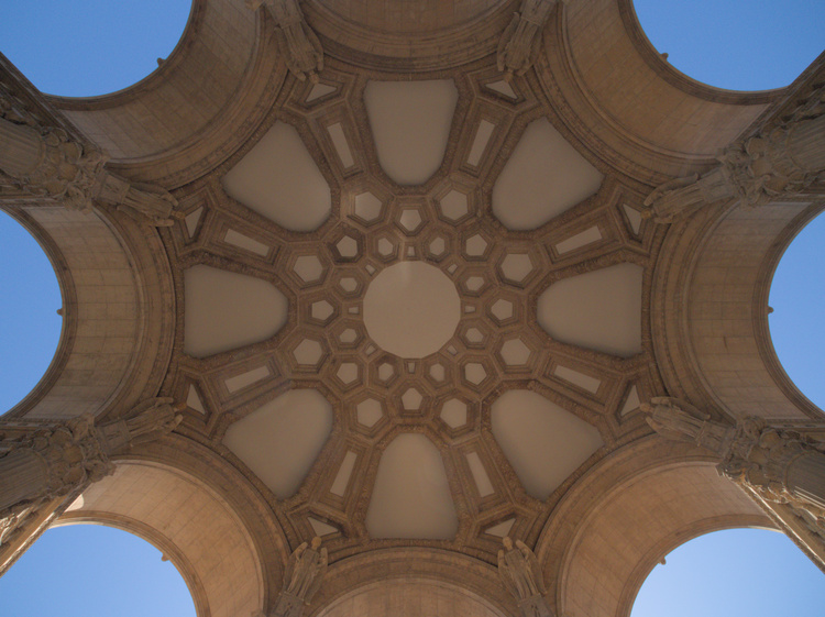 The ceiling of the Palace of Fine Arts&rsquo;s Dome.
