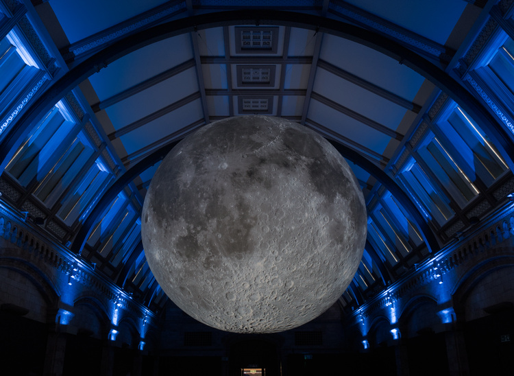 This moon was installed by the british artist Luke Jerram.