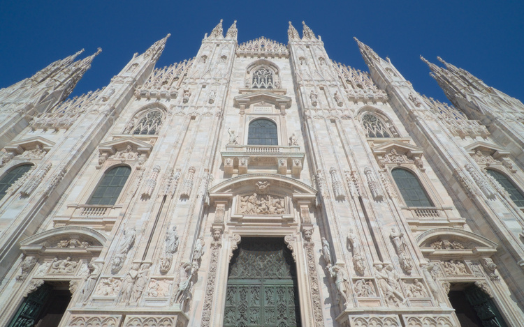 Fachada de la Catedral de Milán.