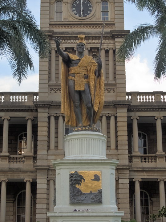 King Kamehameha&rsquo;s statue.