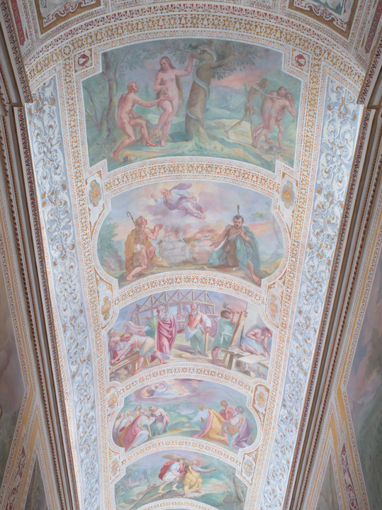 Frescoes on the downstairs.