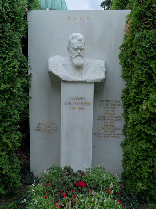 The Boltzmann enthropy definition ($S = k\cdot\log W$) highlights his legacy better than any epitaph.