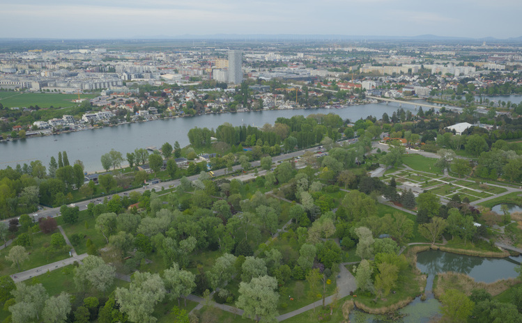 Parque del Danubio visto desde arriba.
